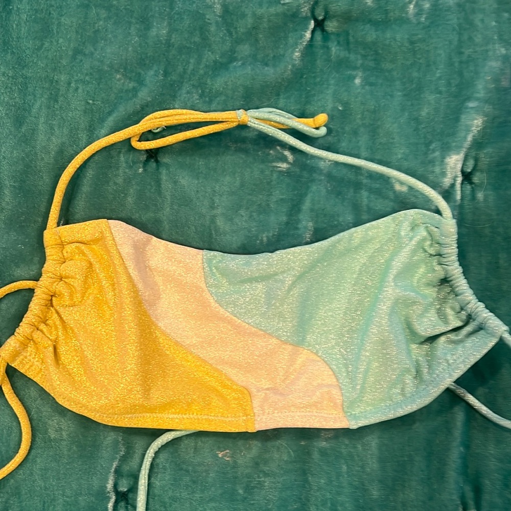 PilyQ PQ Swim Luna Wave Square Bikini Top